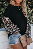 Blossom Contrast Swiss Dot Knit Top