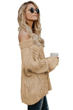 Wine Off The Shoulder Winter Sweater