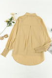 Billowy Sleeves Pocketed Shirt