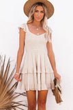 Smocked Layered Ruffle Babydoll Dress