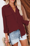 Turn-down Collar Pocketed Button Shirt