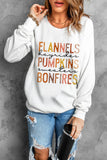FLANNELS PUMPKINS BONFIRES Graphic Sweatshirt