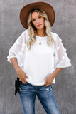 Crew Neck Kimono Sleeve Knit Top