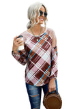 Sequin Shoulder Splicing Leopard Long Sleeve Top