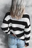 Striped Colorblock Knit Sweater
