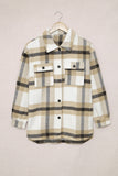 Plaid Print Pocket Women Shacket