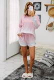 Dip Dye Hooded Lounge Sweatshirt Shorts Set