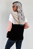 Colorblock Quarter Zip Pullover Hoodie