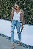 High Waist Distressed Skinny Jeans