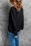 Cactus Leopard Graphic Print Long Sleeve Sweatshirt