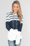 Color Block Drawstring Hoodie