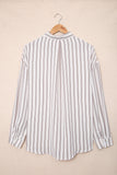 Striped Buttons Closure Long Sleeve Shirt