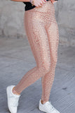 Metallic Leopard Yoga Leggings