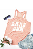 LAKE BUM Letters Print Family Matching Tank Top