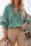 Billowy Sleeves Pocketed Shirt