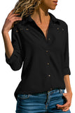 Stylish Button Detail Long Sleeve Blouse