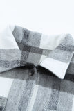 Plaid Print Pocket Women Shacket