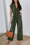 Fabiola Pocketed Tie Waist Wide Leg Jumpsuit