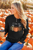 Halloween Pumpkins Graphic Crew Neck Sweatshirt
