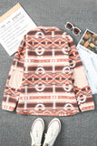 Aztec Zipped Sherpa Pullover Sweatshirt