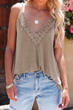 Lace Splicing V Neck Cami Top