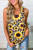 Sunflower Twist Back Casual Tank