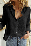 Textured Solid Color Basic Shirt