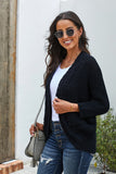 Chunky Knit Solid Cardigan with Pocket