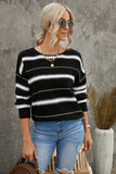 Striped Loose Fit Pullover Sweater