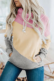 Colorblock Pocketed Hoodie