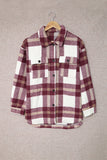 Plaid Print Pocket Women Shacket