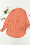 Billowy Sleeves Pocketed Shirt