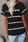 Stripe Print Loose T-shirt