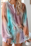 Floral Print White Knit Lounge Set