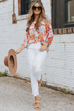 color Palettes Floral Print Blouse