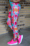 Rose Turquoise Tie Dye Yoga Tank Jogging Set