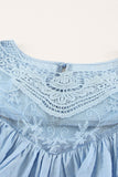 Lace Splicing Ruffled Short Sleeve T-shirt
