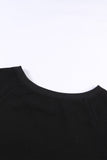 Solid Crew Neck Pullover Sweatshirt