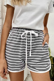 Disconnect Striped Cotton Blend Pocketed Shorts