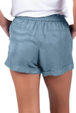 Cuffed Leg Opening Paper-bag Waist Casual Shorts