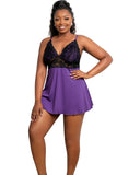 Lace See-through Plus Size Chemise