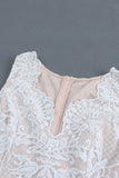 Zip Back Sleeveless Crochet Lace Maxi Dress