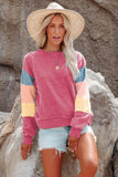 Colorblock Long Sleeve Pullover Sweatshirt