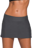 Plus Size Black Skirted Swim Bikini Bottom