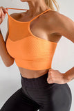 Mesh Splicing Textured Active Sports Bra