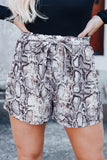 Sassy Snakeskin Paper Bag Shorts