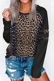 Raglan Sleeve Leopard Blouse