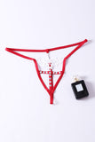 Timeless Elegance Peek-A-Boo Rhinestone G-string