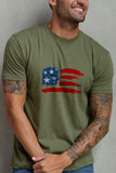 USA Flag Print Men's Tee