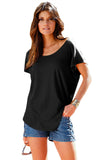 Macrame Low-cut Back Dolman Sleeve Shirt